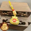 Nueva Marea Nacional Pequeños Regalos Llavero Exquisito Estilo Antiguo Calabaza Segura Colgante para Llavero de Coche Unisex Fortuna y Prosperidad