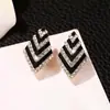 Pendientes Pin de Plata 925 Aleación Pendientes Cuadrados para Mujer Nueva Moda Pendientes Cuadrados con Joyería de Oreja con Diamante Celebridad de Internet