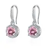 Aretes en vivo para mujer estilo ins amor plata de ley S925 circonita aretes de circonita de seis garras aretes brillantes