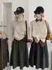 KEKEZOON Falda de Línea A de Cintura Alta Simple para Mujer Otoño/Invierno Adelgazante Versátil Casual Falda Paraguas con Cinturón 9307