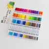 Amazon Canetas de Aquarela de Cabeça Dupla Laváveis Ponta Macia Canetas de Desenho para Crianças Canetas Marcadoras Coloridas Canetas de Contorno Marcadores de Desenho