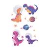 Divertido Brillo Dinosaurio Calcomanía Tatuaje Calcomanía Lavable Impermeable Duradero Rompecabezas Tarjeta de Color Ventilación Brazo Cara de Niños