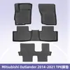 Adequado para Mitsubishi Outlander 2014-2021 Tapetes de Piso TPE Material 3D para Todas as Condições Climáticas Tapete do Porta-malas
