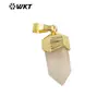 WT-P1915 Colgante Pequeño Artístico Retro Natural Multicolor Opcional Colgante Coleccionable de Piedra Semipreciosa Natural