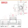 Soporte Cilíndrico de Aluminio Eje de Luz Guía Lineal SBR10121620253035 Carril Deslizante de Alta Resistencia Deslizador LMZ01