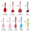 Utensílios de Cozinha de Silicone em Estoque do Fabricante, Vários Estilos com Cabos de Madeira, Espátulas de Aço Inoxidável, Conchas de Silicone e Espátulas de Silicone com Furos