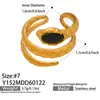 Anillo Abierto Geométrico de Lujo de Nicho Transfronterizo Acero Inoxidable Chapado en Oro Estilo Ins Diseño Personalizado Anillo Versátil