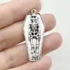 Halloween Transfronteiriço Europeu e Americano Personalizado Retrô Crânio Caixão Pingente Gotejamento de Óleo Brincos DIY Colar Acessórios de Joalheria