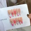 Nai Zi Puro Hecho a Mano Reutilizable Estilo Europeo y Americano B312 Ambiente de Playa de Verano Base de Polvo Transparente Nude con Efecto Degradado