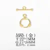 Venta caliente accesorios de joyería diy material fabricantes al por mayor cobre chapado en oro redondo OT hebilla de cuerda hebilla de conexión de pulsera accesorios