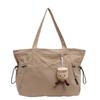 Bolsa de Lona Grande para Salir Ligera Casual Cruzada Multifuncional para Mujer Moderna Color Sólido Simple Estudiante Bolso de Hombro