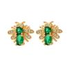 Estación independiente joyería de cobre microincrustada para mujer aretes de botón de abeja dulces y lindos aretes de temperamento de celebridad de Internet suministro transfronterizo