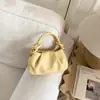 Bolsa de Mão Plissada Simples Elegante Personalidade Tendência Moda Versátil Estilosa Versátil Casual Trabalho Diário Bolsa de Ombro Único Transversal