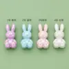Contas de Acrílico Coloridas Sólidas Galvanizadas de Animais com Furo Vertical para DIY Bubble Mart Contas de Desenho Animado Acessórios de Corrente para Estojo de Caneta