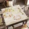 Nuevo Mantel Cuadrado Estilo Chino para Mesa de Café, Resistente al Aceite e Impermeable, Lavable con Toallita, Mantel de PVC Estéreo 3D para Comedor
