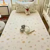 Lençol de Cama Ajustável 100% Algodão para Dormitório Peça Única 90X200 Capa de Colchão Específica para Dormitório Conjunto de Lençóis de Cama de Algodão Puro Conjunto de Três Peças