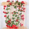 Rosa de simulação de vime para pendurar na parede flor de seda decoração de casamento videira de flor de cerejeira planta artificial artificial artificial atacado