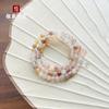 Pulsera de mano de jade dorado Xinjiang 6 mm multicírculo jade dorado jade violeta para hombre y mujer cuerda regalos venta al por mayor
