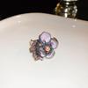 Anillo redondo de circonita galvanizada en oro real con diseño creativo de nicho para el dedo índice, pulsera de lujo ligera y de alta calidad para mujer