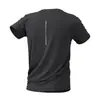 Camiseta Deportiva Transfronteriza para Hombre de Secado Rápido de Manga Corta de Seda de Hielo Verano Delgado Superior Holgado Fitness Baloncesto Ropa de Entrenamiento para Correr