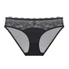 Bragas sexys de mujer estilo francés para verano, ultradelgadas, puro deseo, superficie lisa con ribete de encaje, transpirables, realzan las caderas, de tiro bajo