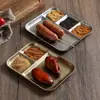 Placa de Barbacoa Integrada Retro de Acero Inoxidable con Cuatro Compartimentos para Condimentos y Salsas, Uso Comercial