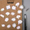 Pegatinas de Caja de Diálogo Blanco y Negro Estilo Ins Pegatinas Lindas de Burbujas Material de Decoración para Bloc de Notas Estilo Cómic Simple Pegatinas Pequeñas