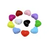 Corazón Grande de Color Sólido Acrílico, Corazón Gordo con Agujero Pasante, Corazón de Melocotón Color Caramelo Accesorios para Cadena de Teléfono Llavero DIY