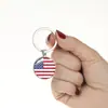 Llavero de gema de tiempo de bandera nacional de la OTAN Estados Unidos Reino Unido Francia Alemania joyería llavero colgante