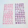 Pegatinas de Letras Inglesas con Polvo Dorado y Diamantes para Diario, Pegatinas Adhesivas Decorativas Brillantes 3D, Pegatinas de Letras Coloridas