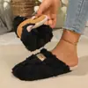 Novas pantufas peludas para casa em estoque transfronteiriças, pantufas quentes para primavera e outono, pantufas de algodão internas para casais, homens e mulheres, atacado