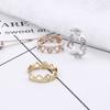Estilo Coreano Popular Simple Acero de Titanio Corazón Amoroso Anillo Abierto para Mujer Simple Estilo Japonés y Coreano Moderno Forma de Corazón Dedo Índice Anillo de Estudiante