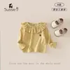 Camiseta de Manga Larga para Niña Otoño Nuevo Estilo Ropa para Bebés y Niños Pequeños Top de Lunares Ropa de Otoño para Bebé Camiseta Versátil de Capa Base