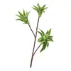 Planta Artificial de Bambú Lirio de 3 Ramas para Decoración de Hogar Nórdico y Paisajismo de Oficina, Planta Verde Artificial de un Solo Tallo Bambú Lirio