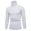 Suéter de cuello alto liso para hombre de comercio exterior transfronterizo otoño e invierno versión coreana ajustado juvenil suéter de punto inferior a rayas