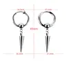 Pendientes de Acero Inoxidable con Forma de Cono Puntiagudo Transfronterizos Europeos y Americanos Clip para Oreja de Estilo Genial Único para Hombres Pequeños Al Por Mayor