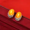 Set de Aretes y Collar Vintage Ovalados de Qingdao, Lujo Ligero, Retro Artístico, Estilo de Corte, Joyería de Moda Elegante para Mujeres