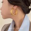 Pendientes de Aro de Metal Retro de Gama Alta Trefilados Pendientes de Lujo Sencillos AliExpress Comercio Exterior Nuevos Pendientes de Moda Versátiles