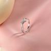 Anillo de Madera 925 Anillo de Diseño Nicho para Parejas Anillo de Dedo Sencillo de Lujo Ligero para Parejas