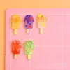 Juguete de comida simulada, paleta de fruta de verano, accesorios de resina, decoraciones DIY, pegamento de crema hecho a mano, piezas para accesorios de teléfono, accesorios para el cabello