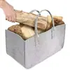 Bolsa de Fieltro para Leña, Bolsa de Hombro de Fieltro para Leña, Bolsa Grande de Fieltro, Cesta de Almacenamiento para Verduras, Bolsa de Compras