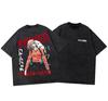 Camiseta Lavada Vintage Camiseta de Anime Nova Hip Hop Solta Sudeste Asiático Shopee Transfronteiriça Manga Curta Roupas Femininas Atacado