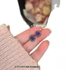 Pendientes de Plata con Aguja de Rosa Populares al por Mayor, Pendientes de Flor Dorada Arena Minimalistas de Lujo Ligero de Nicho, Pendientes Nuevos de Moda para Niña