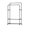 Cabideiro Simples de Chão Haste Móvel Armazenamento de Quarto Cabideiro de Roupas Prateleira de Armazenamento Multifuncional Sapateira Cabide