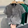 Camiseta Masculina de Manga Curta Estilo Japonês 2025 Verão Nova Gola Redonda Estampada Top Ins Marca da Moda Solta Versátil Camiseta de Meia-manga