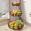 Bandeja de Frutas para Mesa de Café de Sala de Estar, Cesta de Frutas para el Hogar, Estante de Almacenamiento de Escritorio, Bandeja de Doble Capa de Gran Capacidad para Frutas Secas y Bocadillos de Año Nuevo