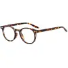 Óculos Retros Redondos Lisos Ultraleves para Mulheres, Podem Ser Equipados com Lentes Planas Anti-Luz Azul para Miopia para Homens, Armações de Óculos de Moda Tartaruga