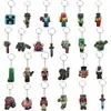 Chaveiro de Desenho Animado Minecraft Chaveiro de Plástico Macio PVC Pingente Pequeno para Bolsa Venda Quente Transfronteiriça Atacado
