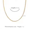 Cadena de caja de acero inoxidable cadena corrugada de agua para mujer oro y acero dos colores opcional 45 5 cm pulsera hecha a mano diy cadena de clavícula