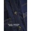 ¡Tienda Hejia 3996+! ¡Chaqueta de Mezclilla Color Tierra! Chaqueta de Cáñamo y Algodón con Cuello Redondo Adelgazante para Mujer 26 Primavera H040102